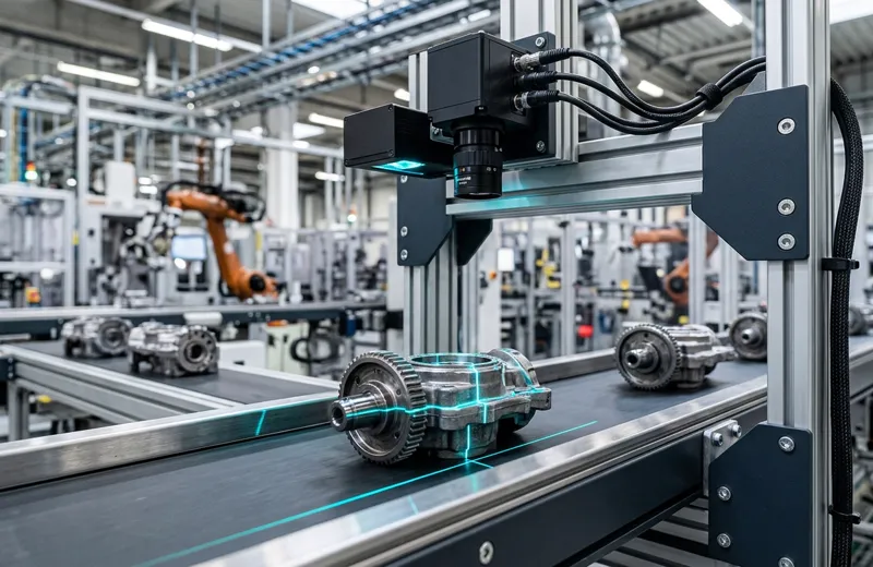 Línea transportadora automatizada con visión artificial