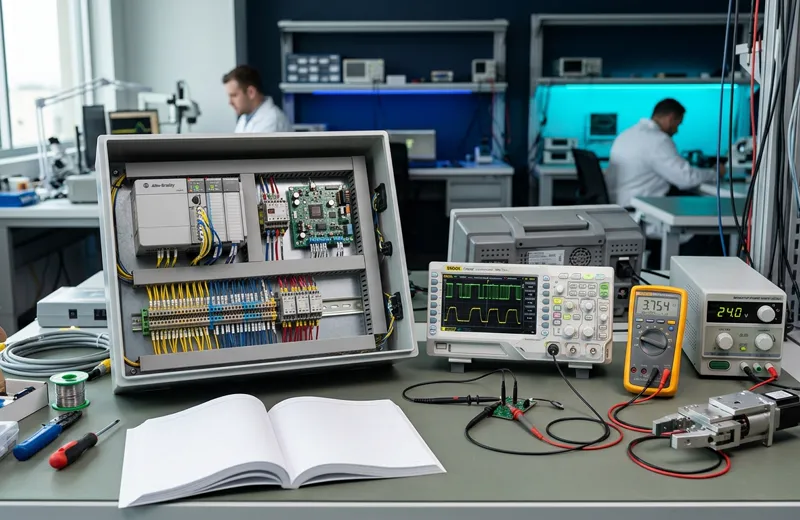 Laboratorio de ingeniería electrónica y automatización industrial de Robotixia SpA
